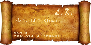 László Kleon névjegykártya